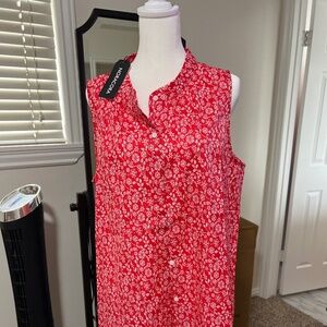 Summer sleeveless button down